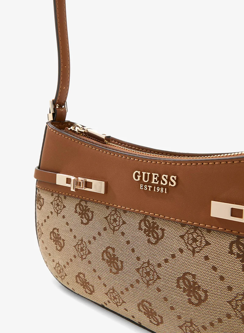 Guess Latte Logo Melinda Logo Shoulder Bag for Women | Best Price UAE